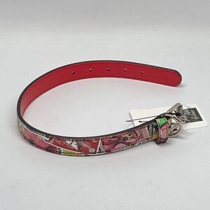 Christian Louboutin Loubicollar printed leather dog collar